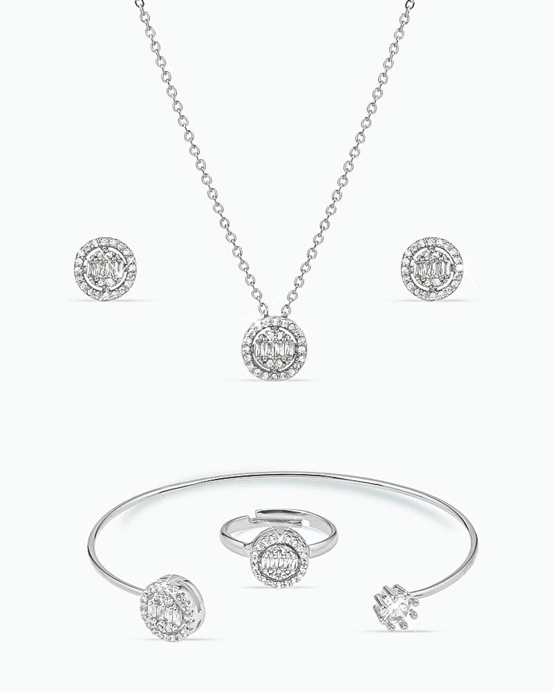 طقم زركون للأطفال تصميم ماسي ناعم