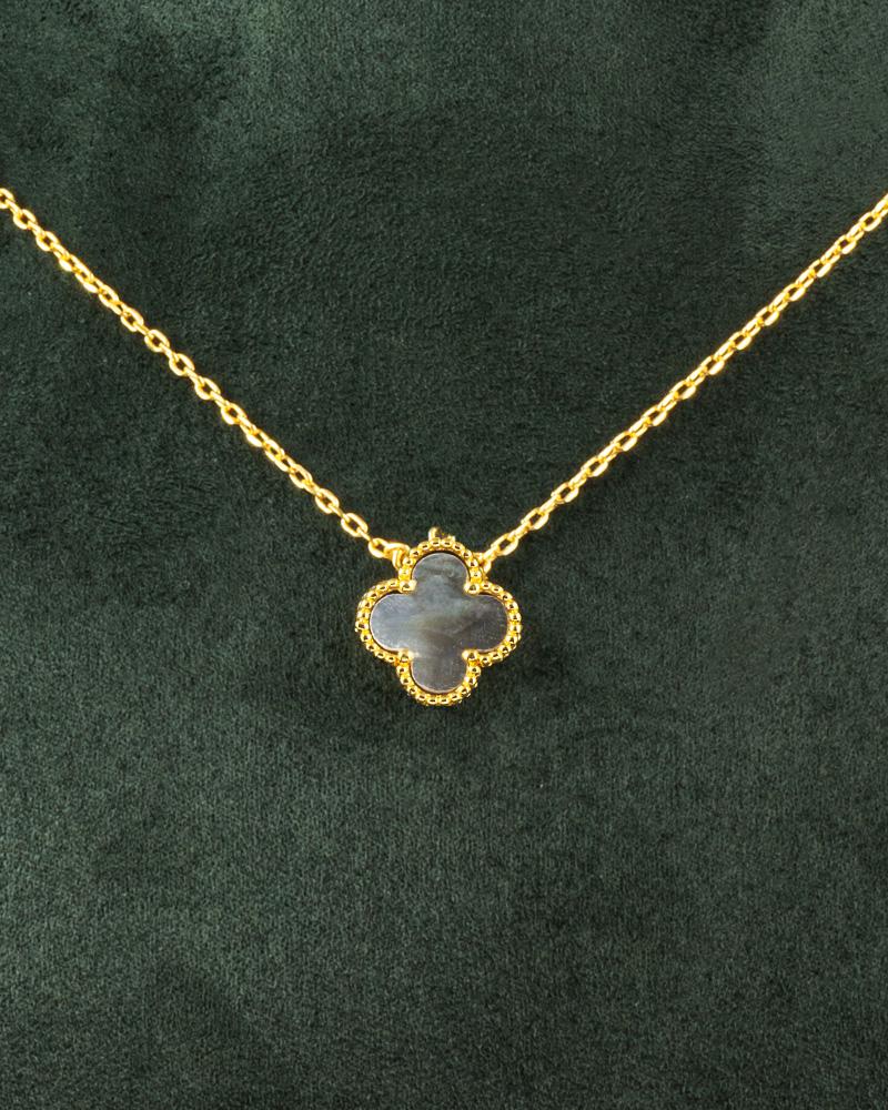 طقم مجوهرات بتصميم عالمي وردة رمادية مع ساعة ذهبية راقية