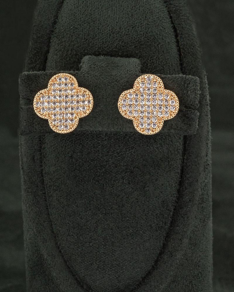 طقم زركون ناعم بالزركون لون ذهبي للخطوبة