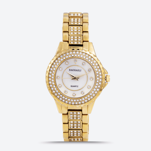 ساعة باوسيلي النسائية بتصميم كلاسيكي رسمي، مرصعة ب...