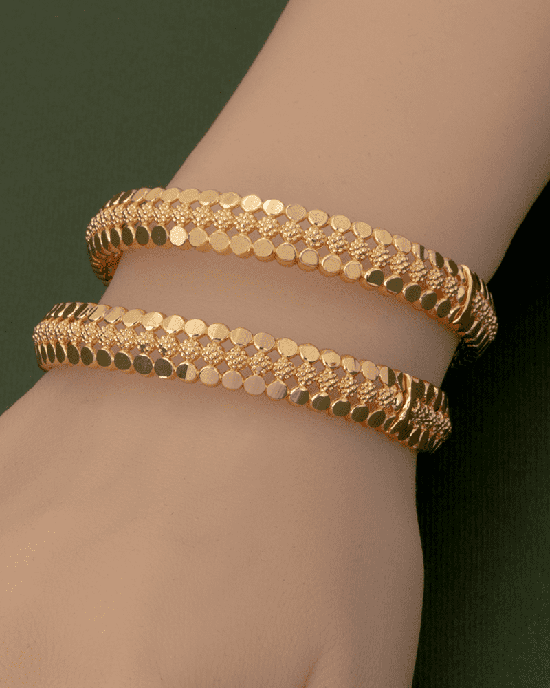 بناجر بريق الذهب تصميم ناعم ماركة خاتون® - 2 حبة