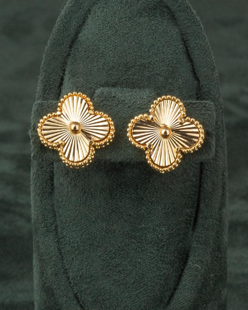 طقم وساعة بتصميم عالمي مركب لون ذهبي