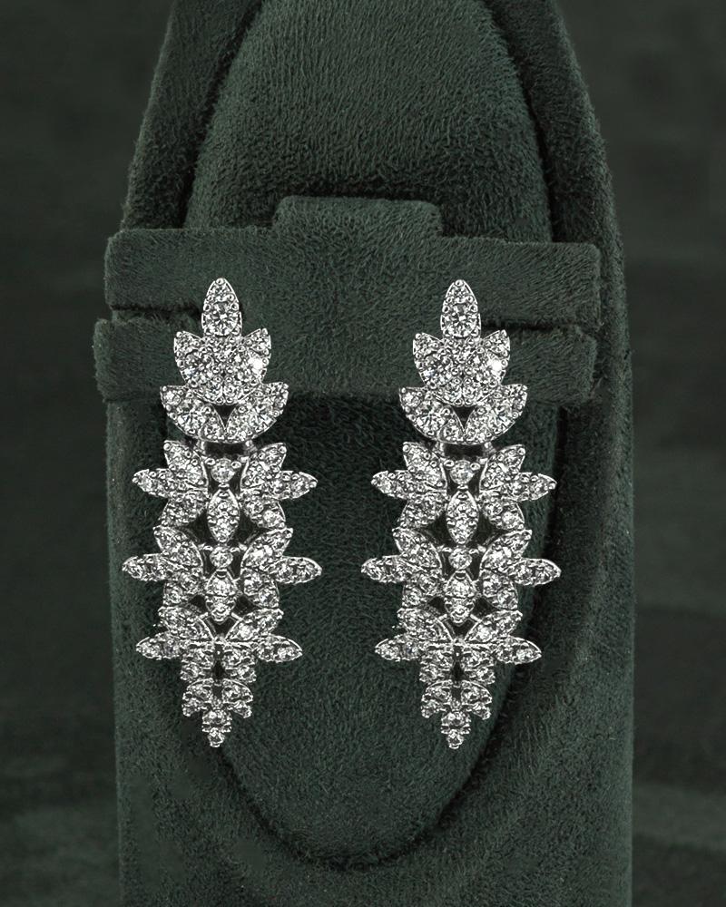 طقم مجوهرات تصميم راق 5 قطع متألقة بالزركون