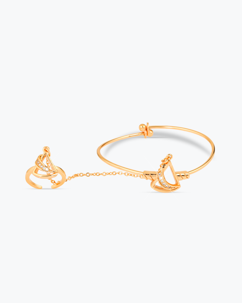 طقم مجوهرات أطفال 5 قطع بلمعة الذهب