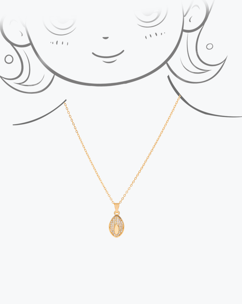 طقم مجوهرات أطفال بتصميم قطرة الندى بلمعة الألماس