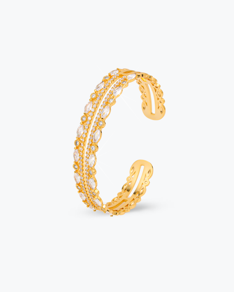 طقم اسوارة وخاتم توينز  مشرق بالزركون المتلألئ