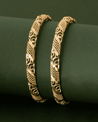 بناجر بريق الذهب مبرومة ماركة خاتون®/ 2 حبة