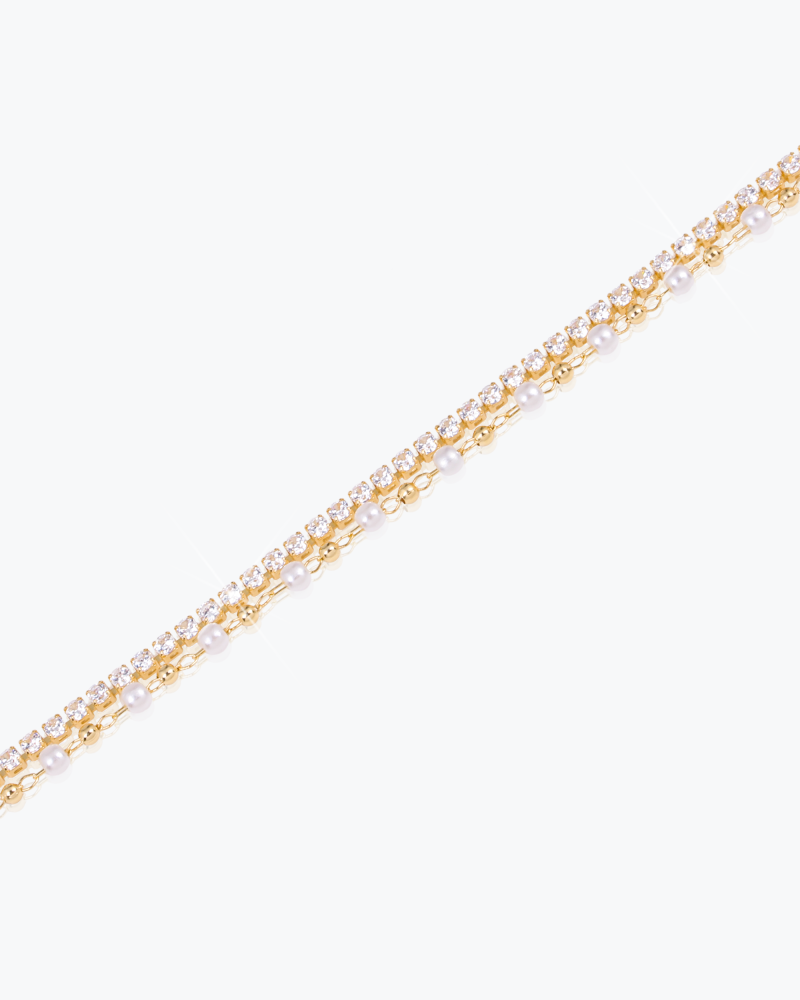 اسوارة زركون نسائية مرصعة بالزركون تصميم ذهبي