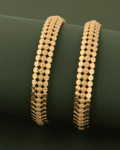 بناجر بريق الذهب تصميم ناعم ماركة خاتون® - 2 حبة