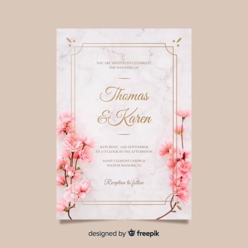 one side - invitation card