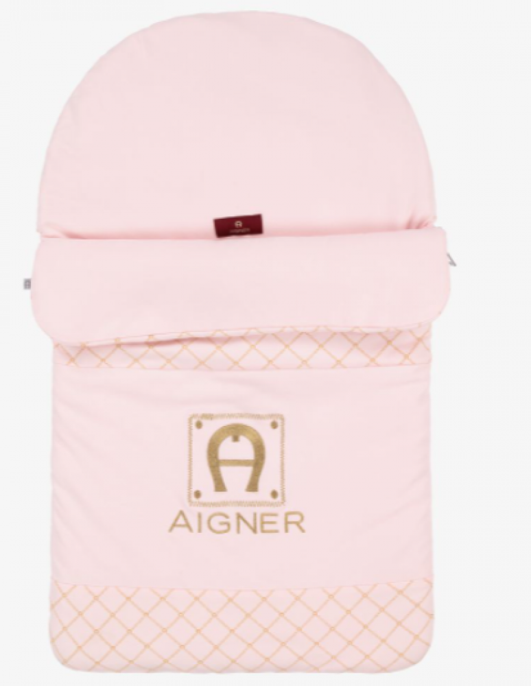 غطاء واقي من البرد لحديثي الولادة باللون الزهري ماركة  Aigner من دوها