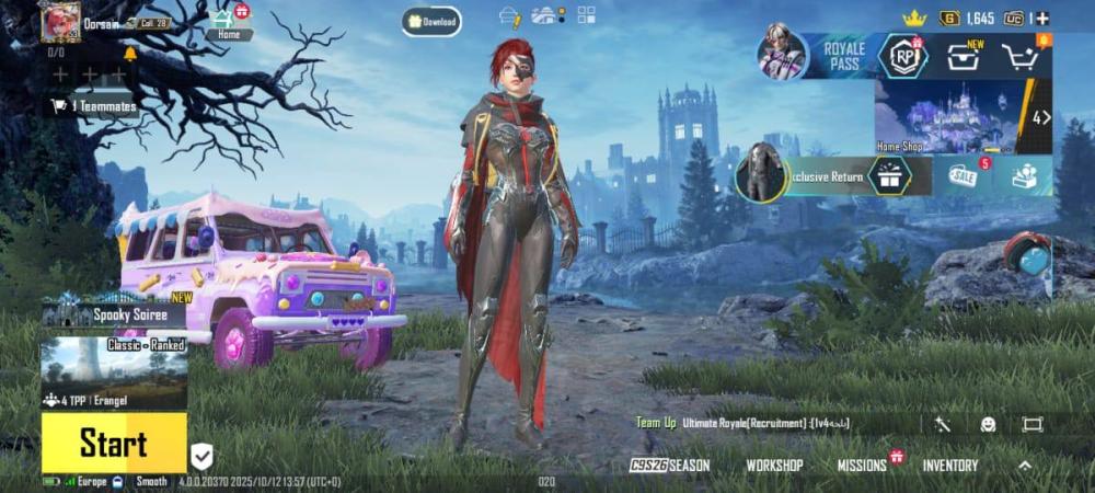حساب ببجي عالمية لفل 53/ اوربا بلاتينيوم (سيزون c9s26 ) / ربط ايميل + تويتر موقوف ( تسليم فوري )