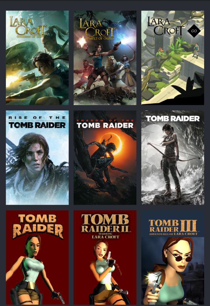 سلسلة تومب رايدر Tomb Rider Complete Collection