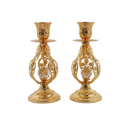 شمعدان ذهبي ( طقم عدد 2 ) ( صيني ) F94021G