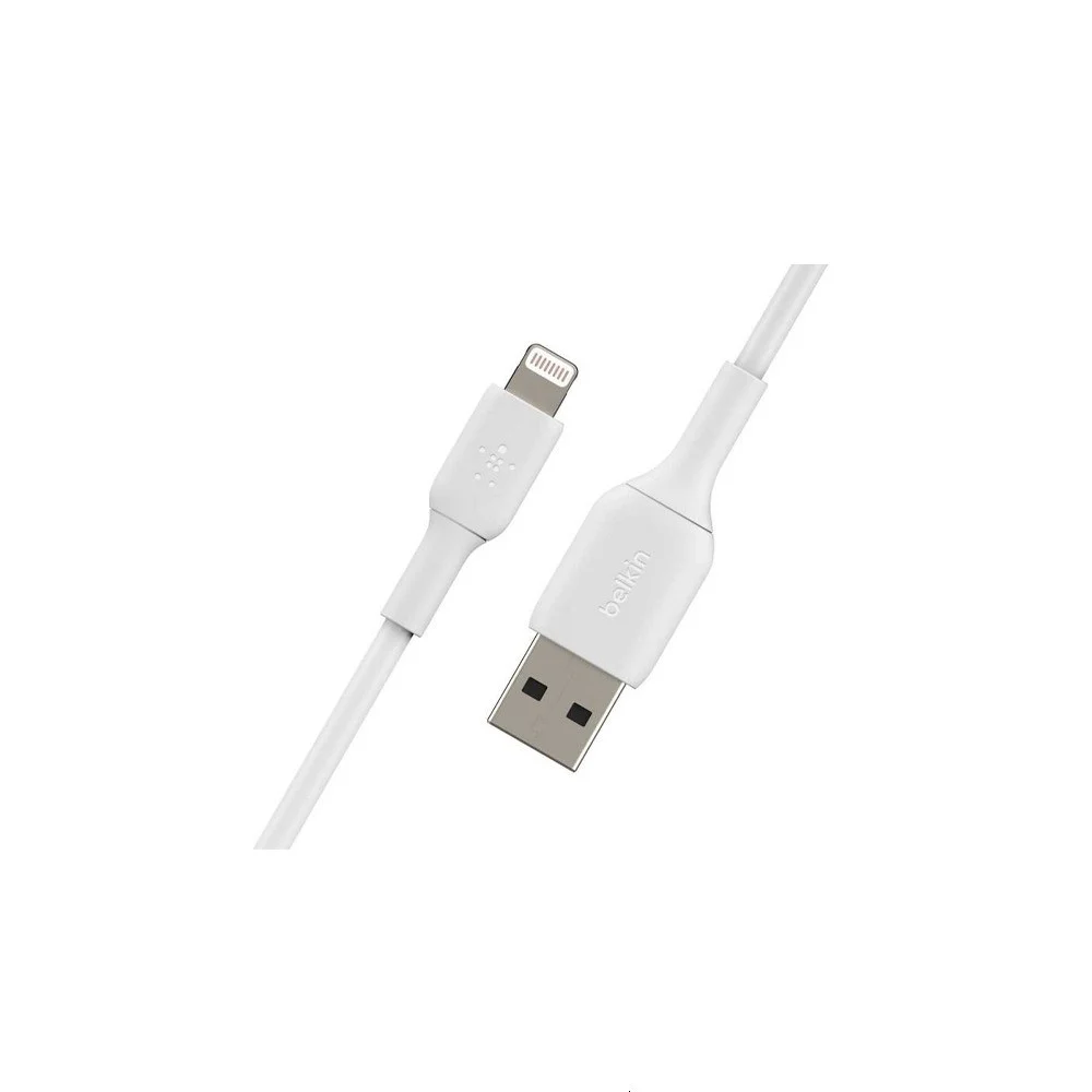 كيبل شحن من يو اس بي الى لايتننق بطول 1 متر - أبيض - belkin