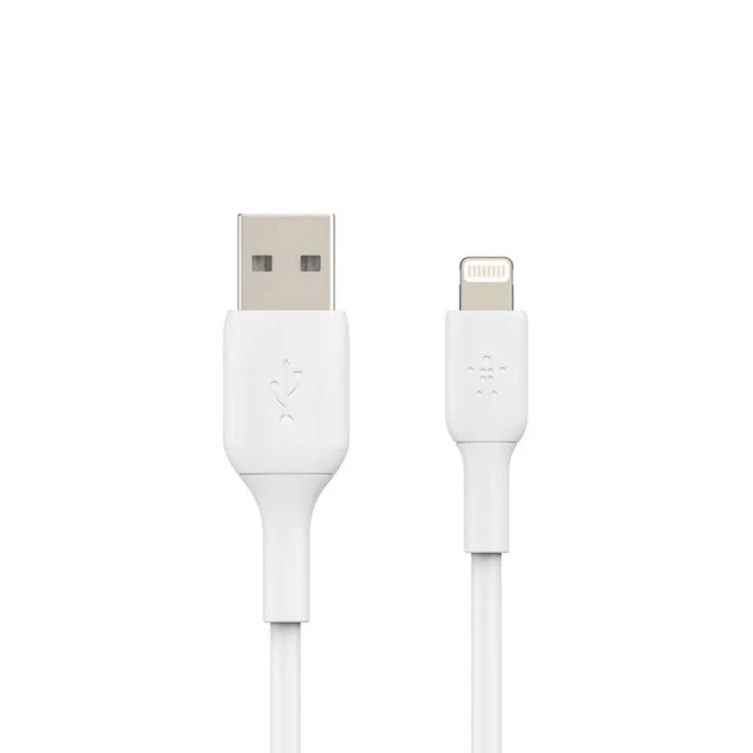كيبل شحن من يو اس بي الى لايتننق بطول 1 متر - أبيض - belkin