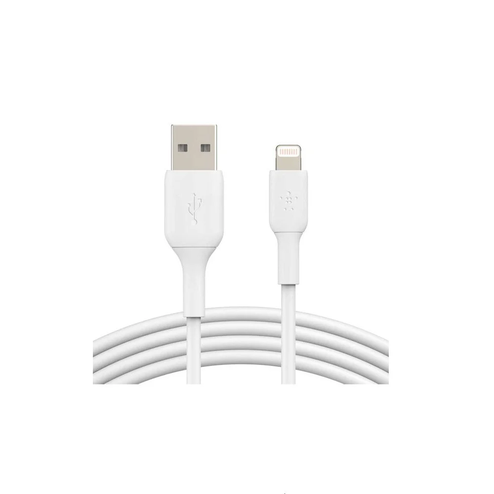 كيبل شحن من يو اس بي الى لايتننق بطول 1 متر - أبيض - belkin