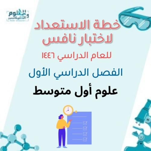 خطة الاستعداد لاختبارات نافس أول متوسط
