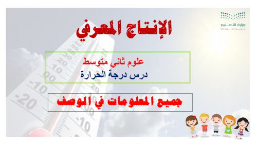 انتاج معرفي لدرس درجة الحرارة علوم 2م ف3