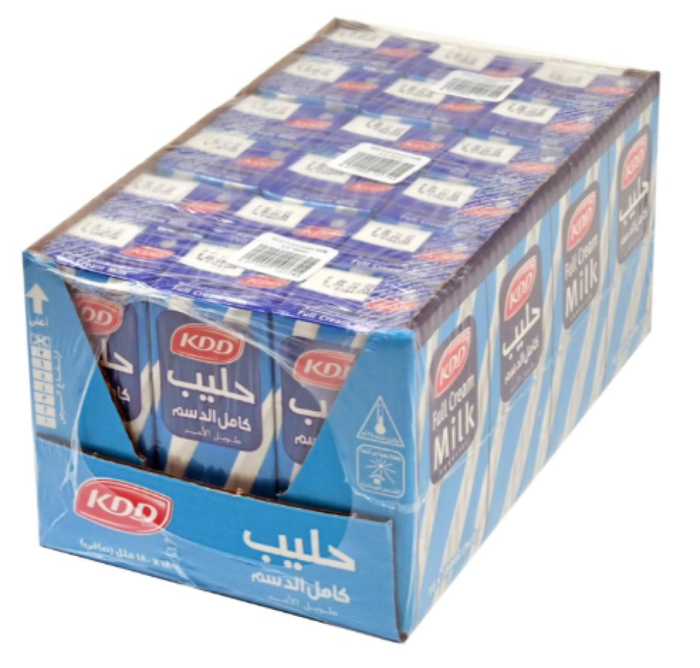 كي دي حليب كامل الدسم 18*180مل