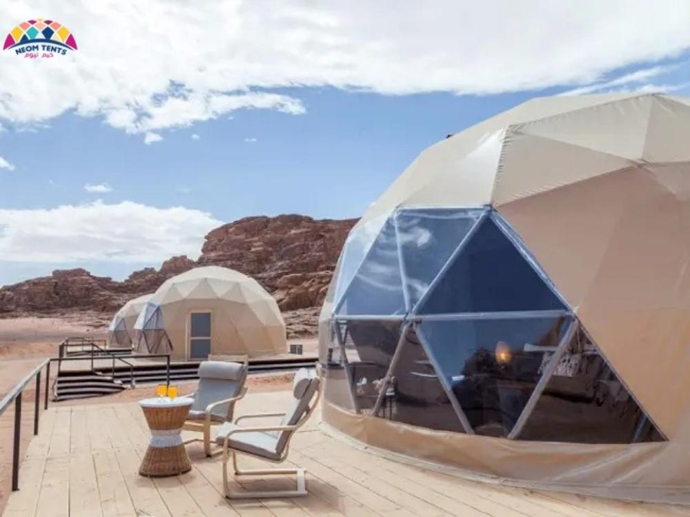 عالم الفعاليات الحديثة والضيافة الراقية، تُعدّ الخيام الجيوديسية من (NEOM TENTS) رمزًا للفخامة والابتكار،