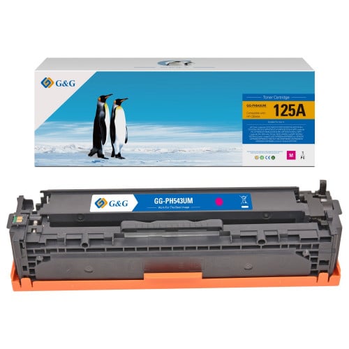 حبر طابعة متوافق مع موديل hp 125A CB543A (لون أحمر...