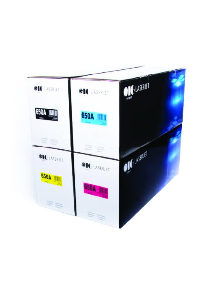 طقم حبر  4 ألوان متوافق مع حبر طابعة hp 650A