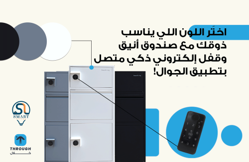صندوق استلام الشحنات المنزلي مع قفل ذكي متصل بتطبي...