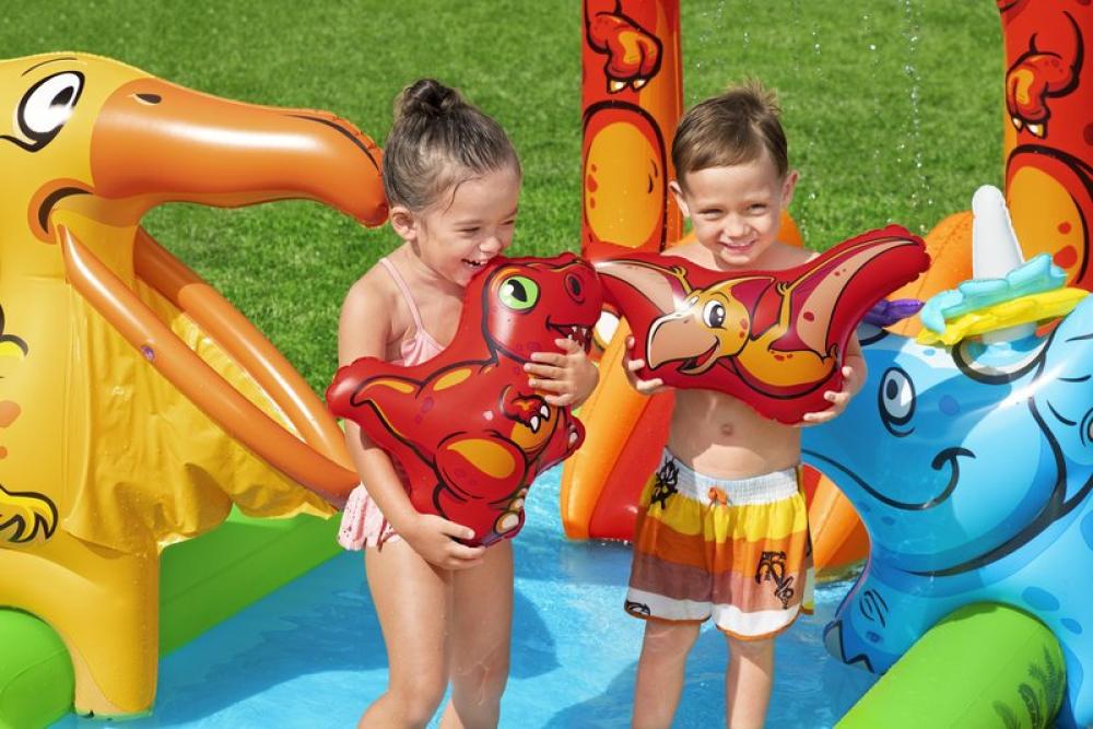 Dinosaur Inflatable Baby Pool - Mini Round Pool For Kids, Ball Pit Or Sandbox Alternative