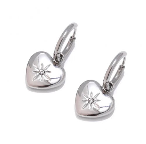 اقراط silver heart فضة 925s
