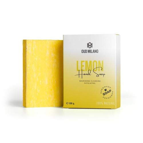 Handmade lemon hand soap