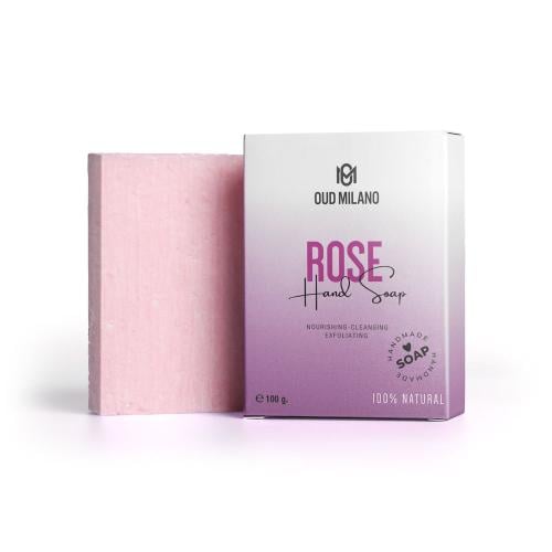 Handmade hand soap with roses
