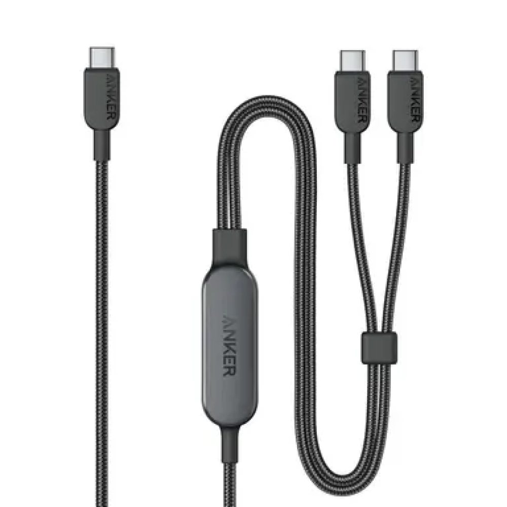 كيبل شاحن تايب سي مخرجين انكر 1.2 متر 140 واط Anker 2 in 1 USB-C to USB-C Cable