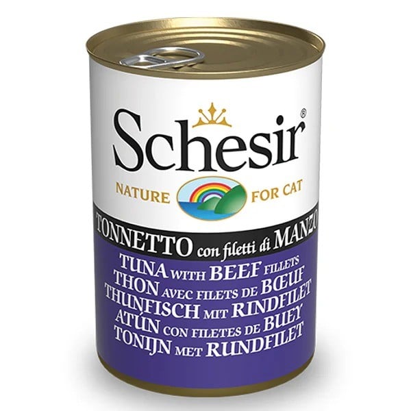 شيزر اكل قطط رطب بالتونة واللحم البقري 140 غرام.