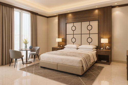 سرير غرفة نوم فندقية مودرن واشنطن *