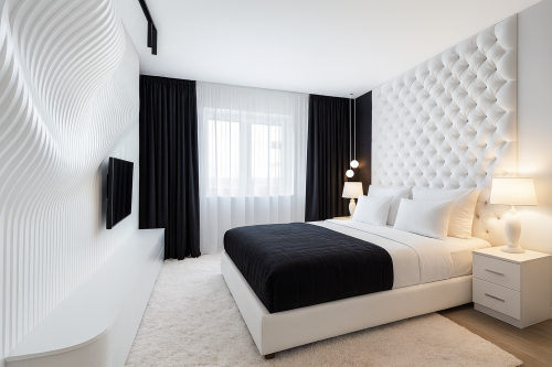 غرفة نوم مودرن وايتيش *