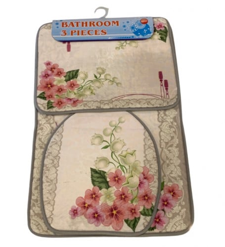 Bath mats 3 pieces roses