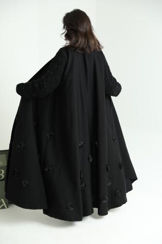 عباية ورد مطرزالاكمام