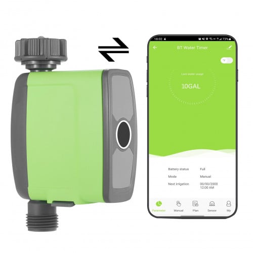 جهاز تحكم بالري مع منفذ واحد بنظام رش تلقائي لري النباتات في الحديقة أخضر/رمادي