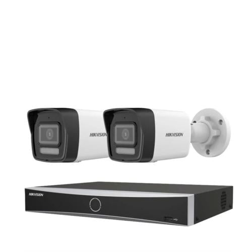 عدد 2 كاميرات شبكية 6 ميجـا IP  - داخلية او خارجية مع جهاز تسجيل 4 قنوات - هيكفيجن