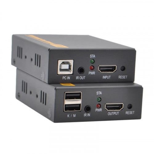 جهاز KVM تمديد إشارة HDMI و USB عبر كيبل الشبكة