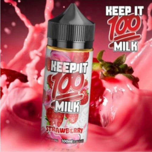 نكهة فيب كيب ات حليب فراولة كبيرة Keep It 100 Milk Strawberry Vape