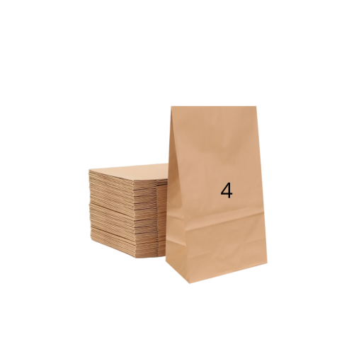أكياس ورقية بني مقاس 4