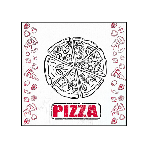 كرتون بيتزا ابيض مقاس 29