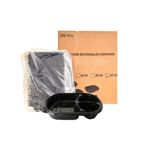 صحن ميكرويف اسود مقسم 2