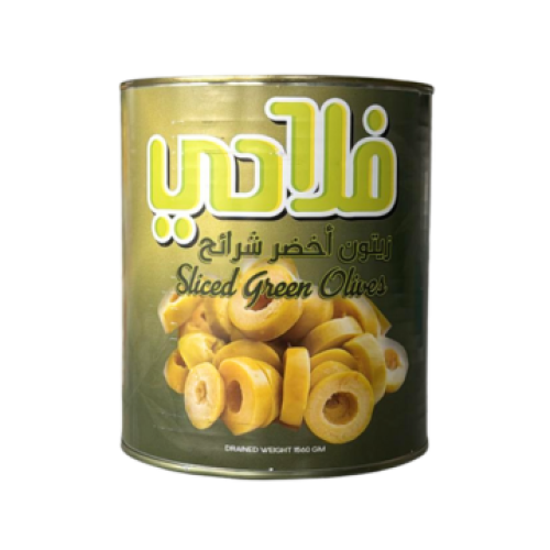 زيتون شرائح اخضر فلاحي 3 كيلو
