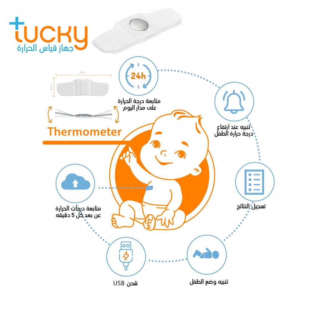 Tucky Smart Wearable Thermometer For Babies And Children