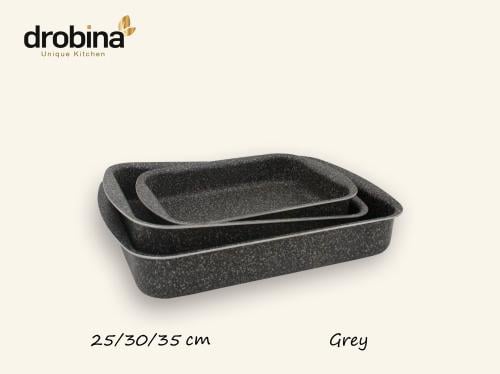 صواني غرانيت تركي دروبينا مستطيل رمادي