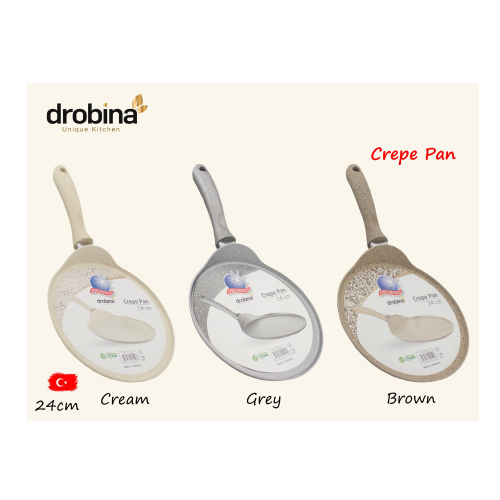 طاوة كريب جرانيت تركي دروبينا مقاس 24 _ ملون