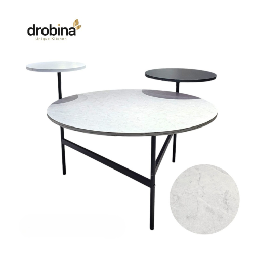 طاولة خشب مدور 3 قطع